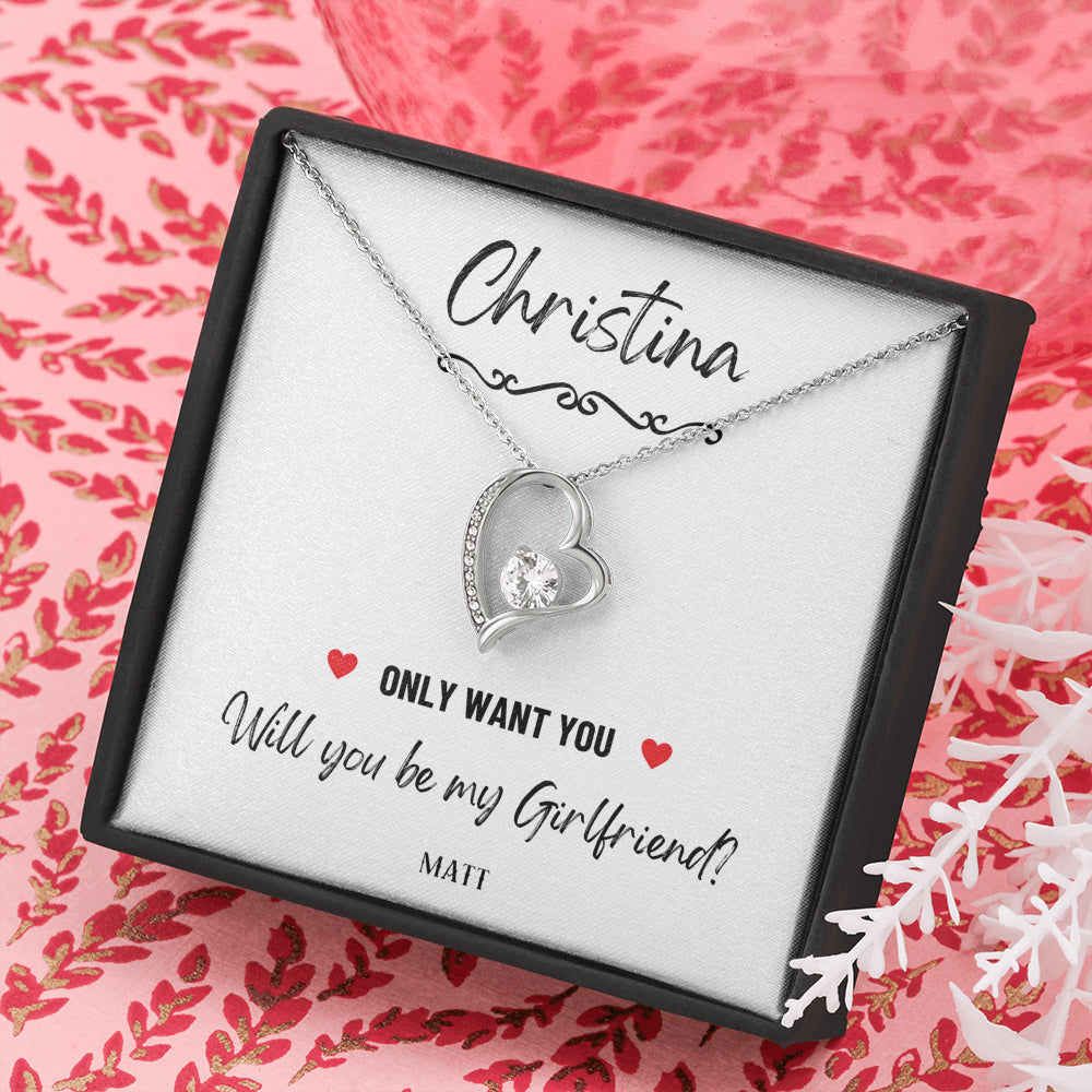 Girlfriend Proposal Ideas, Will You Be My Girlfriend Gift, Asking Out Girlfriend, Will You Be My Girlfriend Proposal Necklace