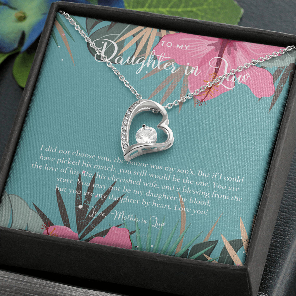Daughter-In-Law Gift Necklace, Wedding Gift, Jewelry From Mother-In Law, Gift for Bride, Daughter-In-Heart