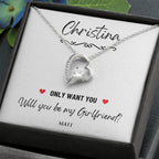 Girlfriend Proposal Ideas, Will You Be My Girlfriend Gift, Asking Out Girlfriend, Will You Be My Girlfriend Proposal Necklace