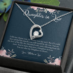 Daughter-In-Law Gift Necklace, Wedding Gift, Jewelry From Mother-In Law, Gift for Bride, Daughter-In-Heart