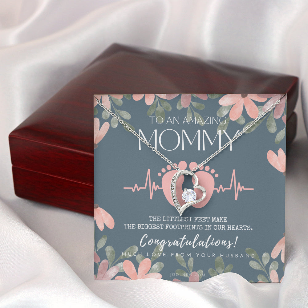 Gift for Pregnant Wife | Mom to be gift | New Mommy Necklace | To Mommy to be | New Mom Jewelry | Forever Love Necklace