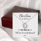 Girlfriend Proposal Ideas, Will You Be My Girlfriend Gift, Asking Out Girlfriend, Will You Be My Girlfriend Proposal Necklace