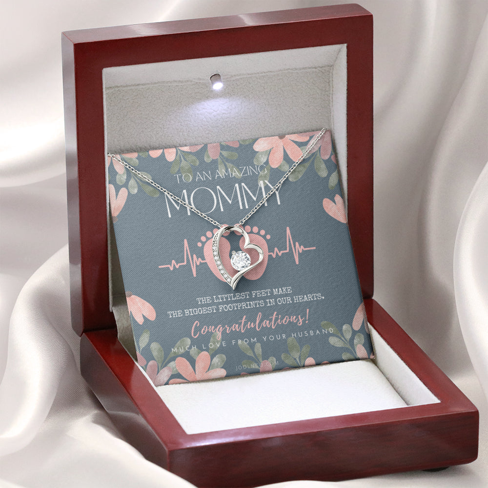 Gift for Pregnant Wife | Mom to be gift | New Mommy Necklace | To Mommy to be | New Mom Jewelry | Forever Love Necklace