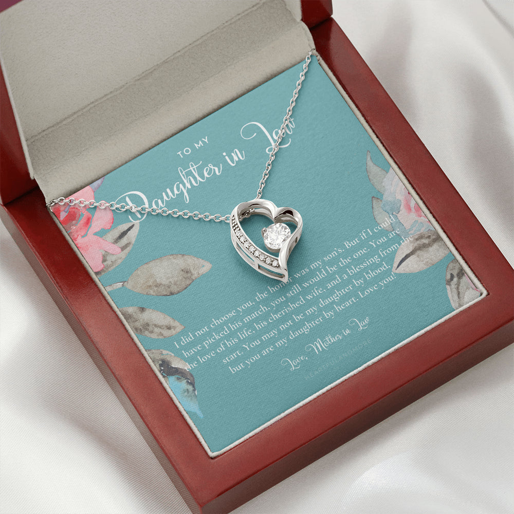 Daughter-In-Law Gift Necklace, Wedding Gift, Jewelry From Mother-In Law, Gift for Bride, Daughter-In-Heart