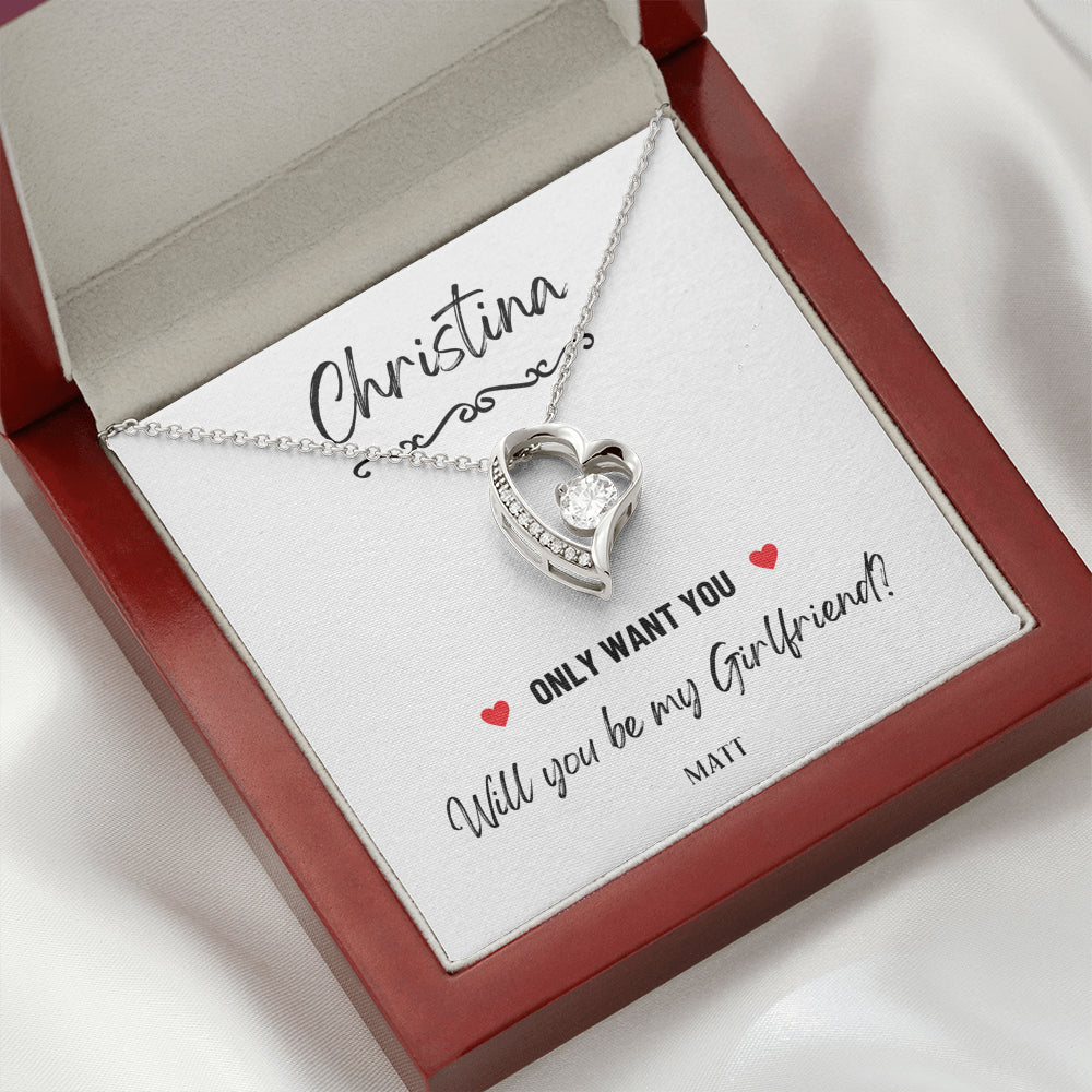 Girlfriend Proposal Ideas, Will You Be My Girlfriend Gift, Asking Out Girlfriend, Will You Be My Girlfriend Proposal Necklace