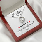 Girlfriend Proposal Ideas, Will You Be My Girlfriend Gift, Asking Out Girlfriend, Will You Be My Girlfriend Proposal Necklace