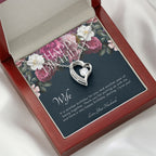 Forever Love, Birthday Gift for Wife from Husband, Wife Necklace, Meaningful Gift for Wife, 14k white gold finish, To my wife