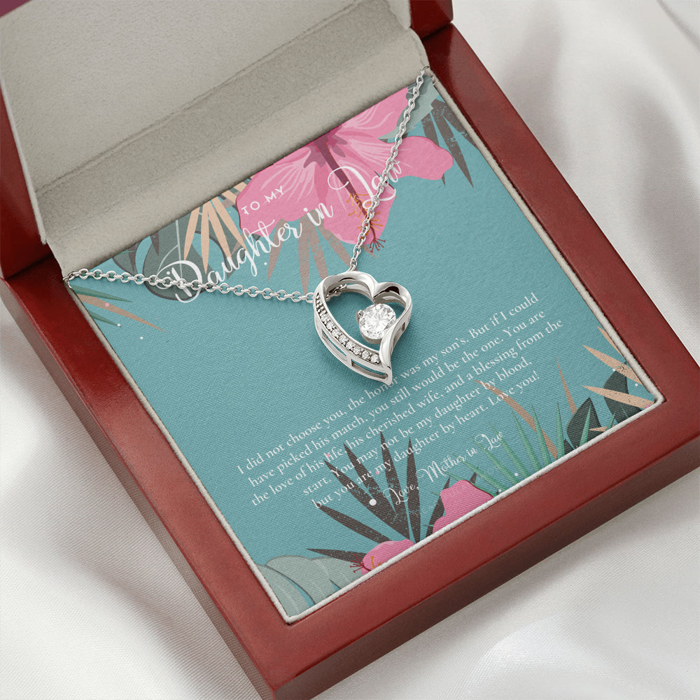 Daughter-In-Law Gift Necklace, Wedding Gift, Jewelry From Mother-In Law, Gift for Bride, Daughter-In-Heart