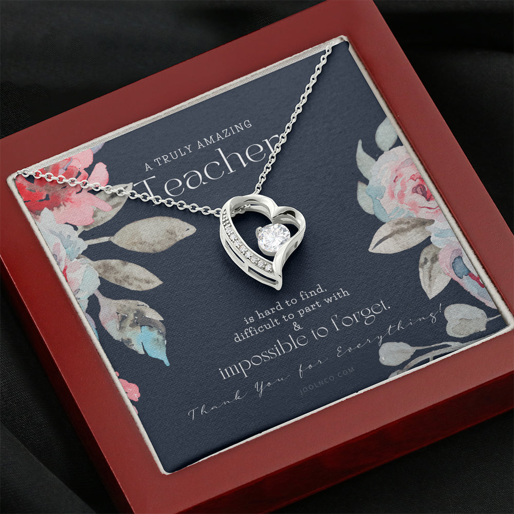 Teacher Gift, Gift for Teacher Necklace, A Truly Amazing Teacher Appreciation Gift