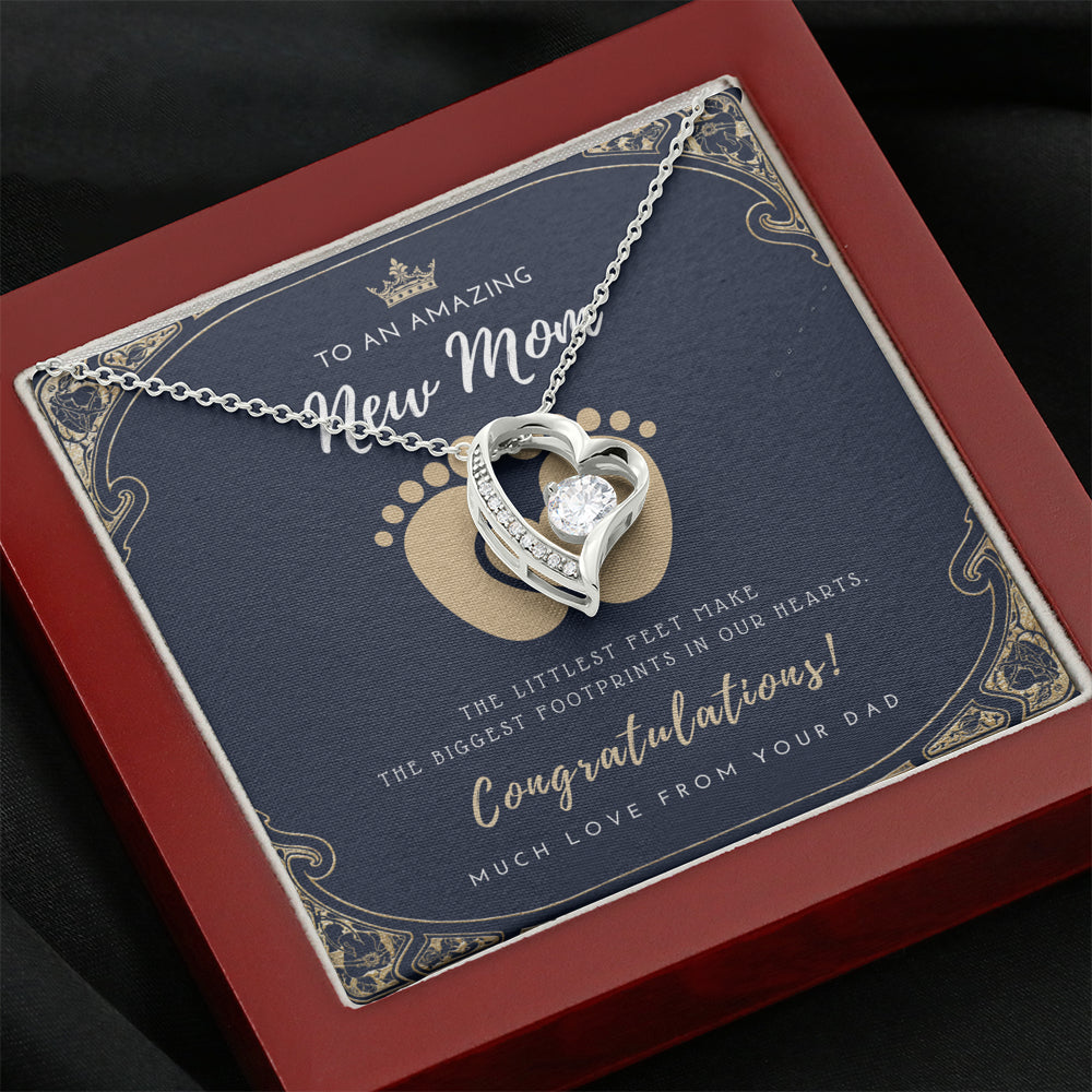 Daughter Pregnancy Gift From Dad | Mom to be gift | New Mommy Necklace | To Mommy to be | New Mom Jewelry | First Mommy Gift