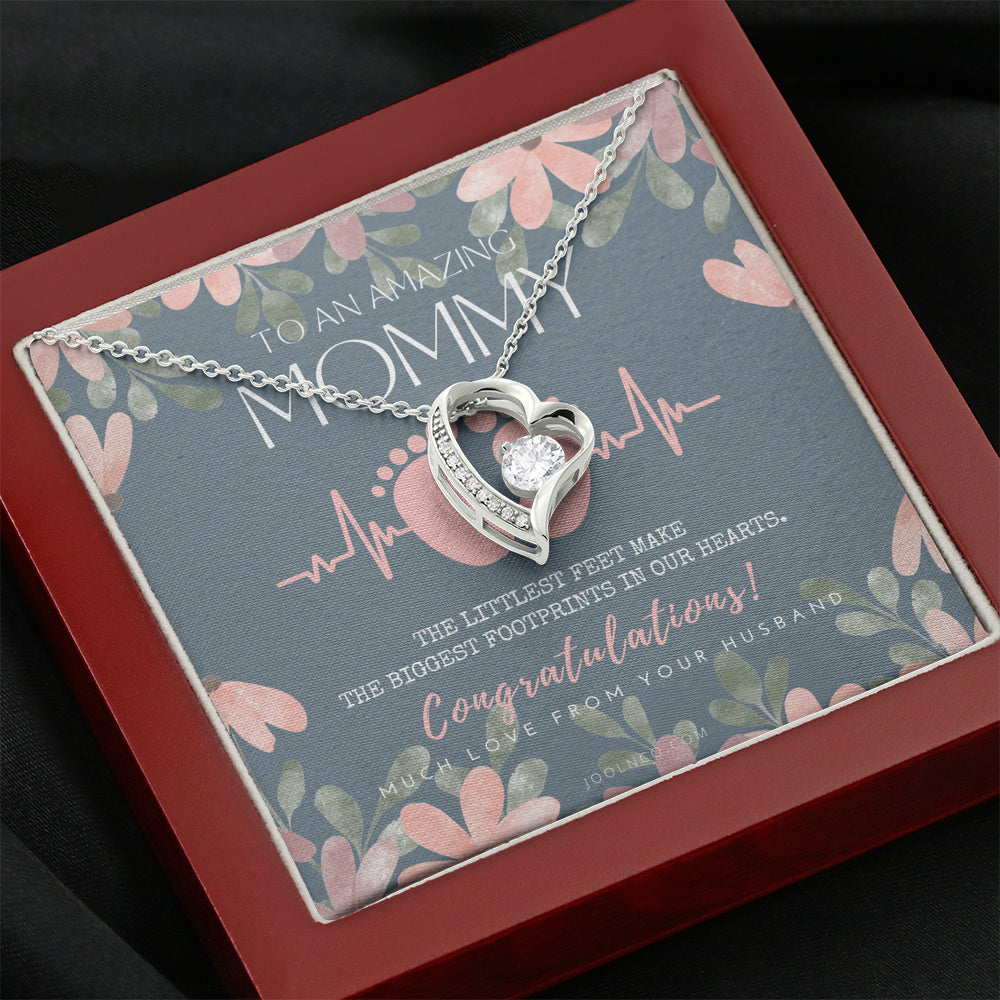 Gift for Pregnant Wife | Mom to be gift | New Mommy Necklace | To Mommy to be | New Mom Jewelry | Forever Love Necklace