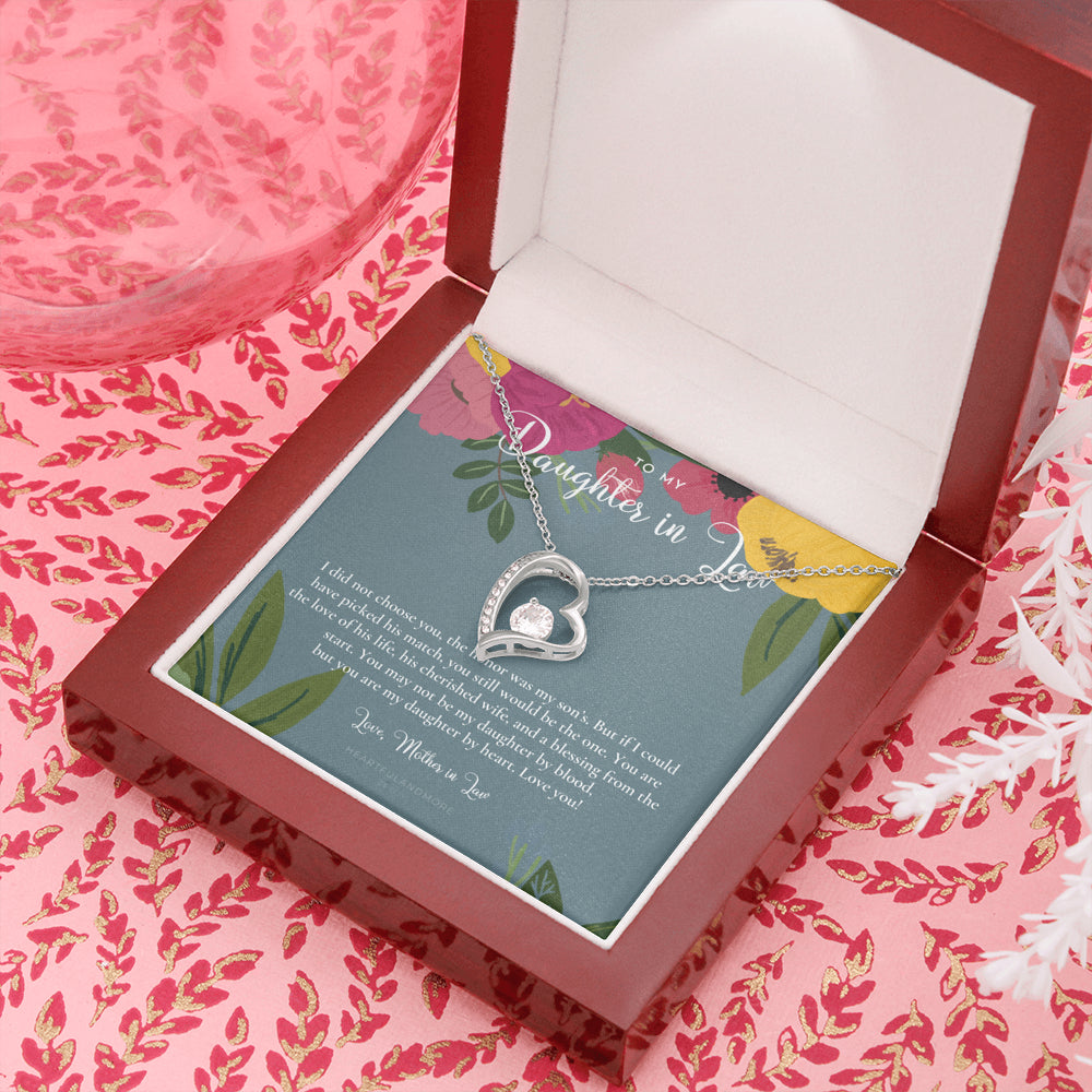 Daughter-In-Law Gift Necklace, Wedding Gift, Jewelry From Mother-In Law, Gift for Bride, Daughter-In-Heart