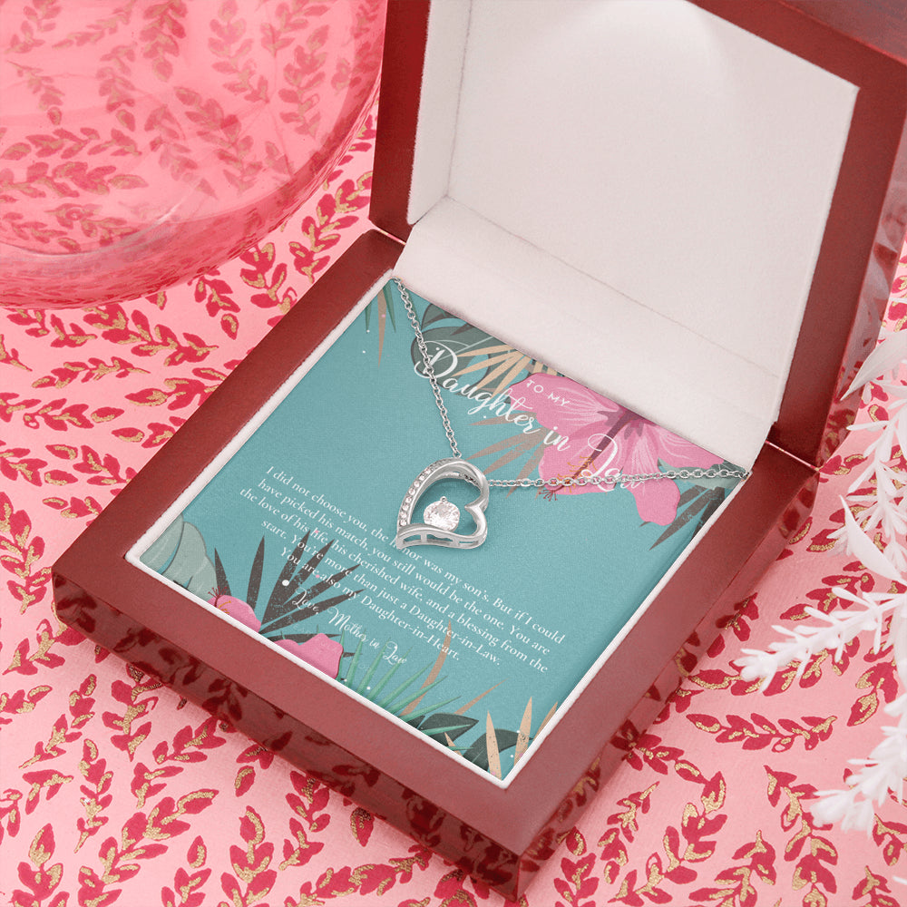 Daughter-In-Law Gift Necklace, Wedding Gift, Jewelry From Mother-In Law, Gift for Bride, Daughter-In-Heart