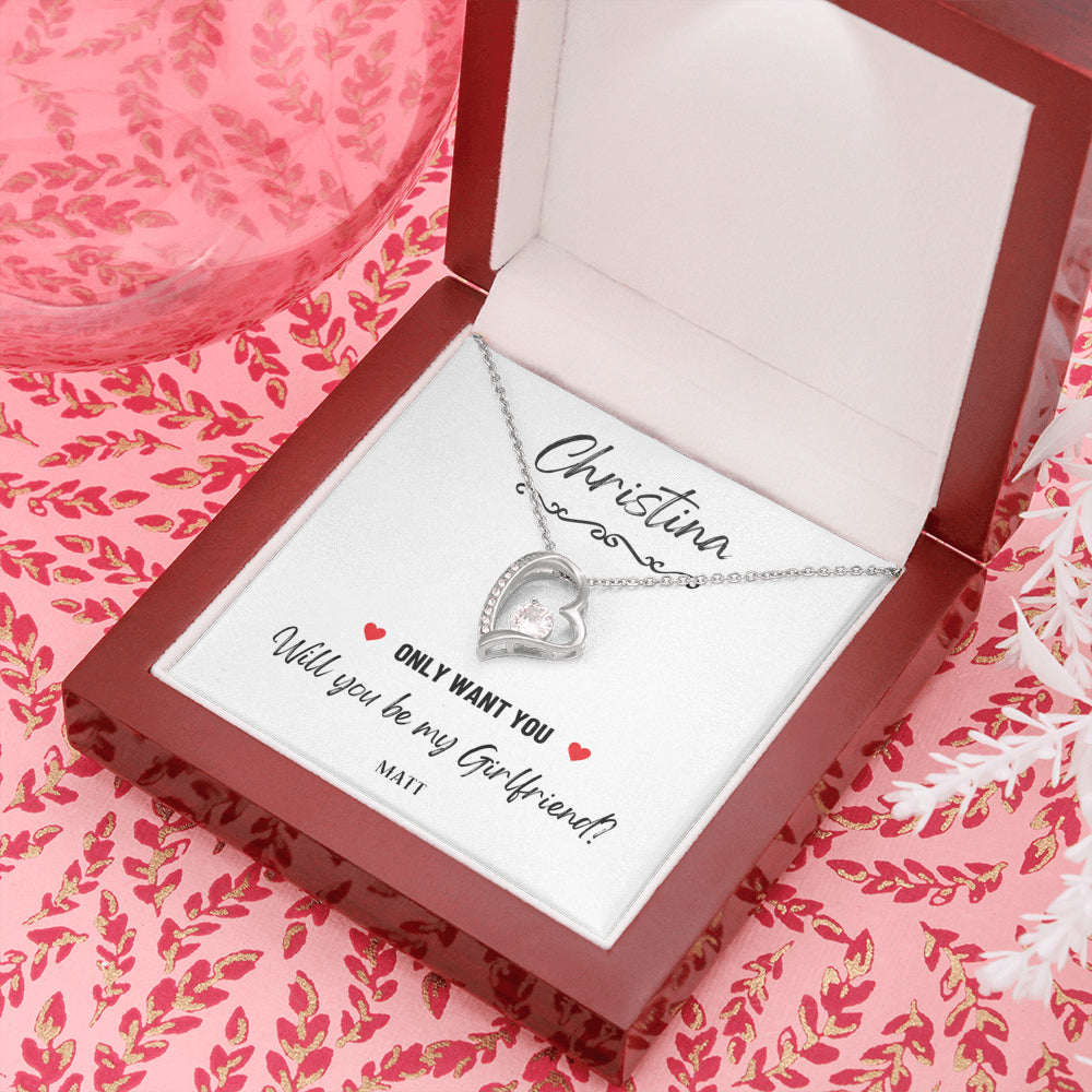 Girlfriend Proposal Ideas, Will You Be My Girlfriend Gift, Asking Out Girlfriend, Will You Be My Girlfriend Proposal Necklace