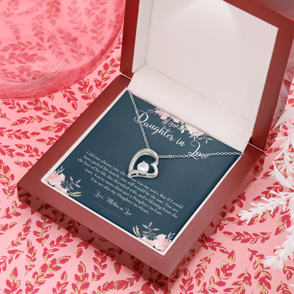 Daughter-In-Law Gift Necklace, Wedding Gift, Jewelry From Mother-In Law, Gift for Bride, Daughter-In-Heart
