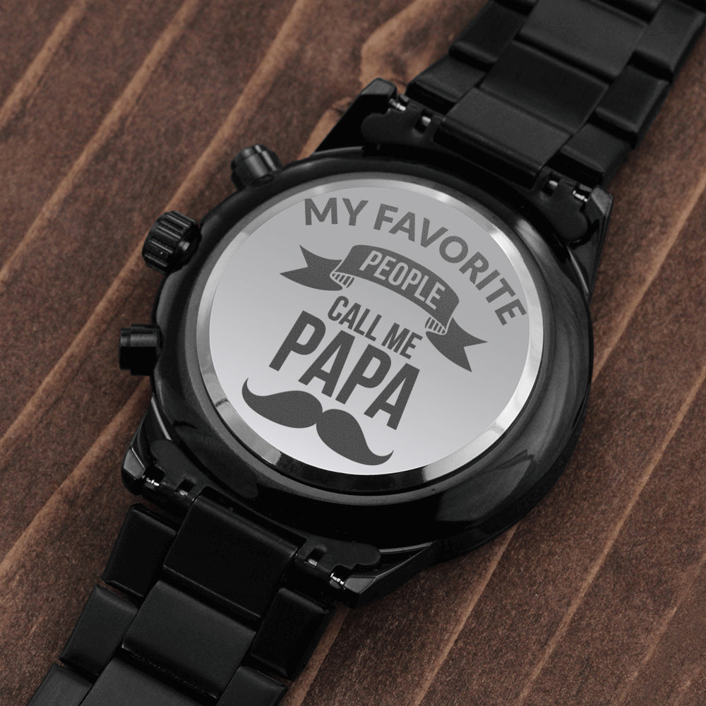 Engraved Watch Gift for Dad, Father’s Day gift for Daddy, Birthday Gift for Dad, Engraved Watch for Him, Father Gift from Daughter and Son, Papa Gift