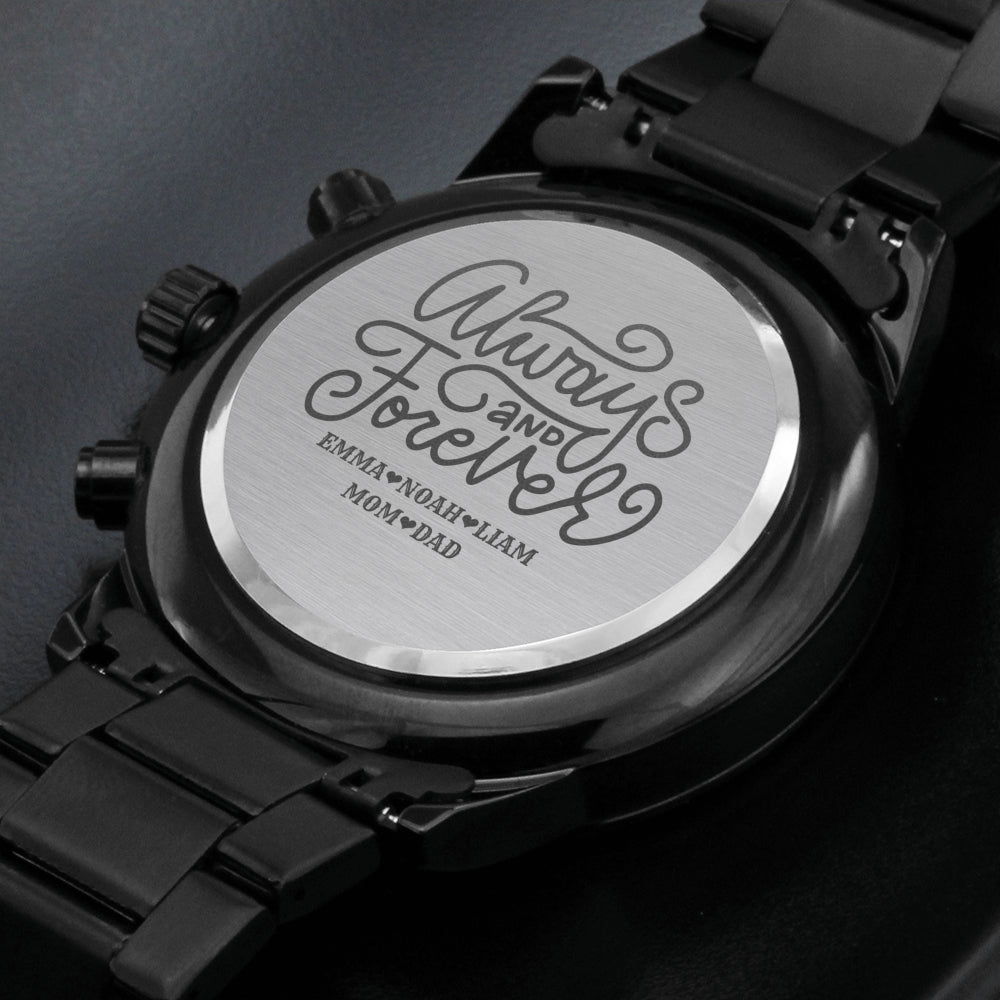 Engraved Watch Gift for Dad, Father’s Day gift for Daddy, Birthday Gift for Dad, Engraved Watch for Him, Cool Father Gift from Daughter, Gift from Wife, Gift from Son, Family Gift