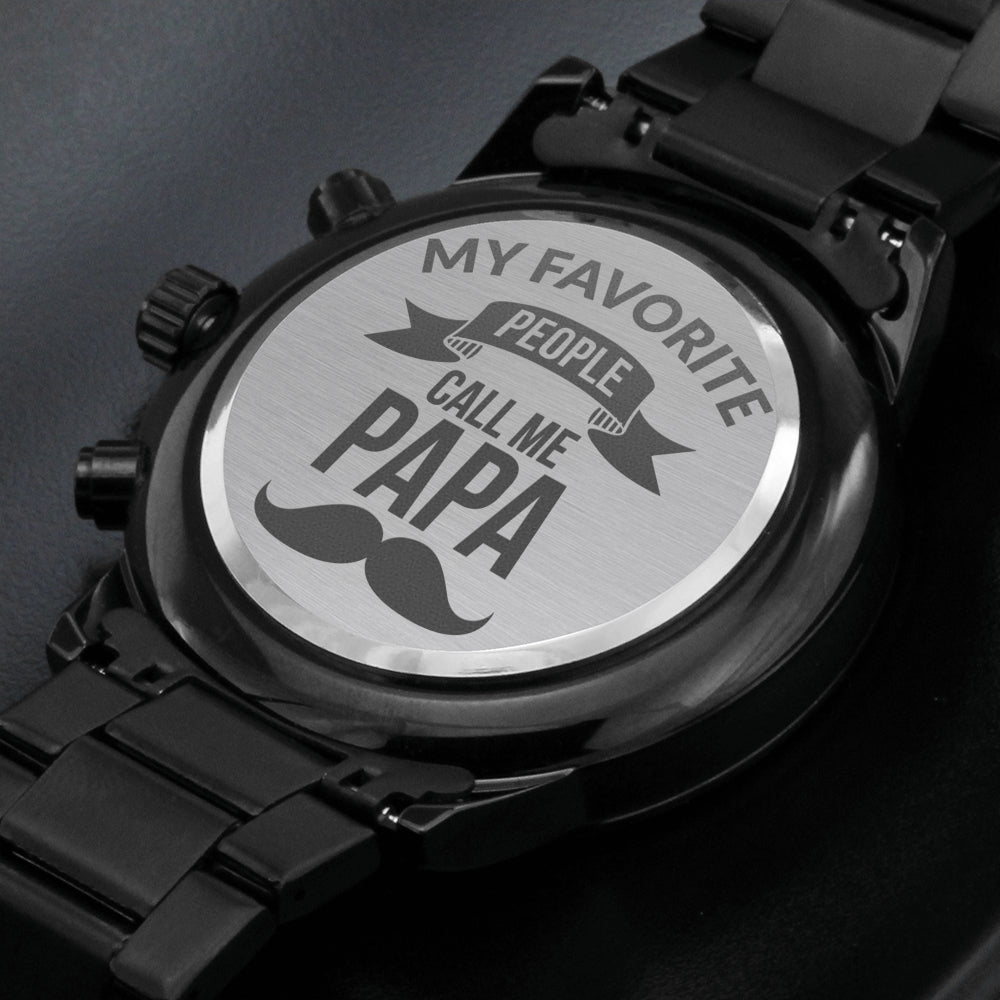 Engraved Watch Gift for Dad, Father’s Day gift for Daddy, Birthday Gift for Dad, Engraved Watch for Him, Father Gift from Daughter and Son, Papa Gift