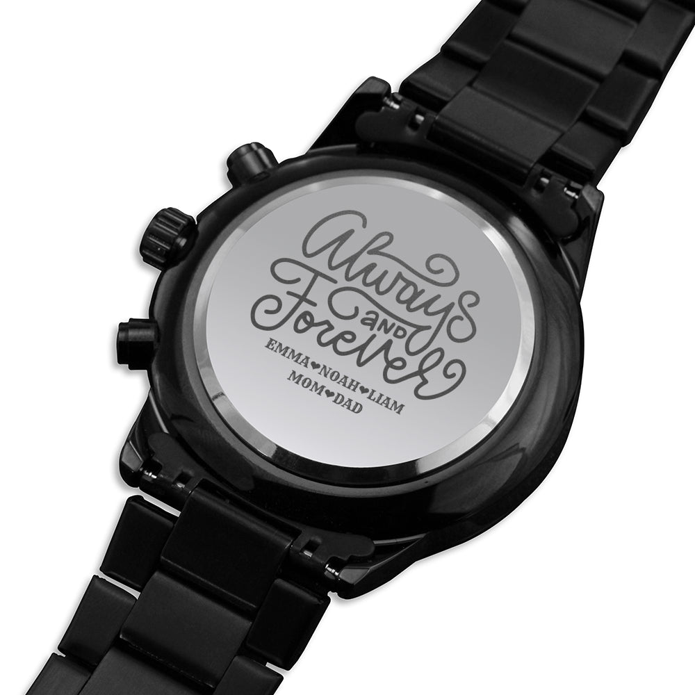Engraved Watch Gift for Dad, Father’s Day gift for Daddy, Birthday Gift for Dad, Engraved Watch for Him, Cool Father Gift from Daughter, Gift from Wife, Gift from Son, Family Gift