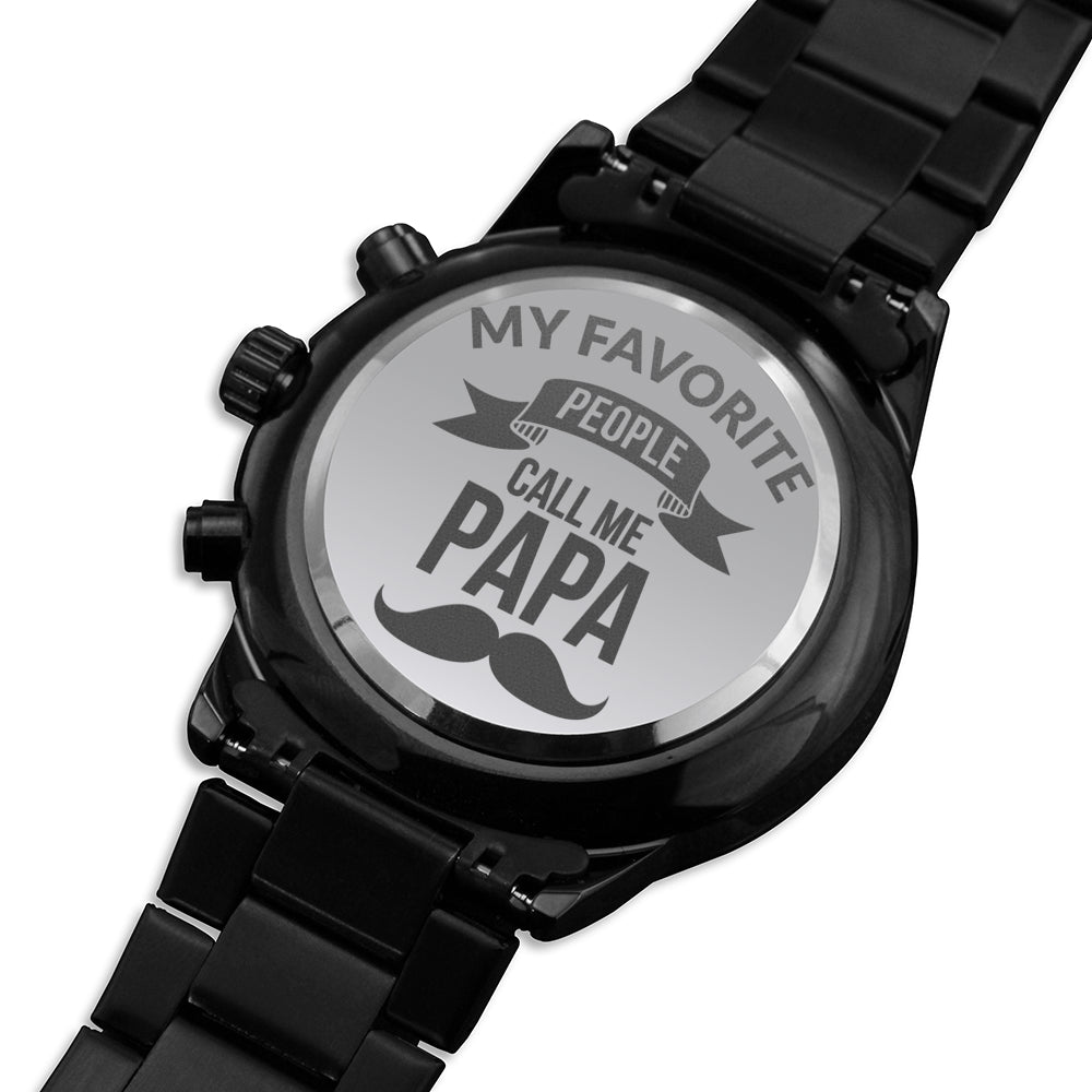 Engraved Watch Gift for Dad, Father’s Day gift for Daddy, Birthday Gift for Dad, Engraved Watch for Him, Father Gift from Daughter and Son, Papa Gift
