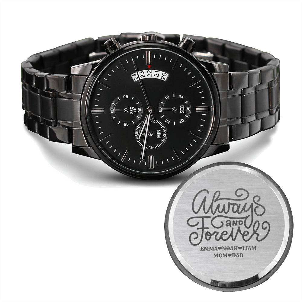 Engraved Watch Gift for Dad, Father’s Day gift for Daddy, Birthday Gift for Dad, Engraved Watch for Him, Cool Father Gift from Daughter, Gift from Wife, Gift from Son, Family Gift