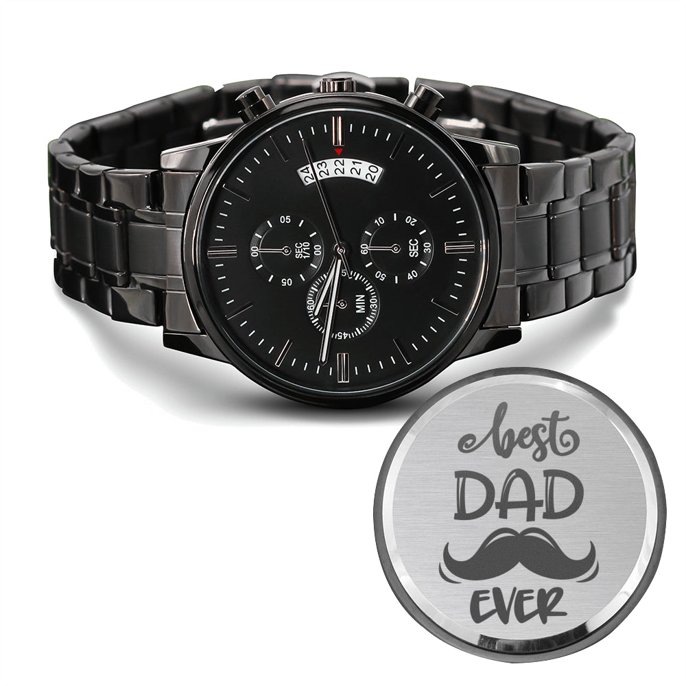 Engraved Watch Gift for Dad, Father’s Day gift for Daddy, Birthday Gift for Dad, Engraved Watch for Him, Father Gift from Daughter and Son, Best Dad Ever