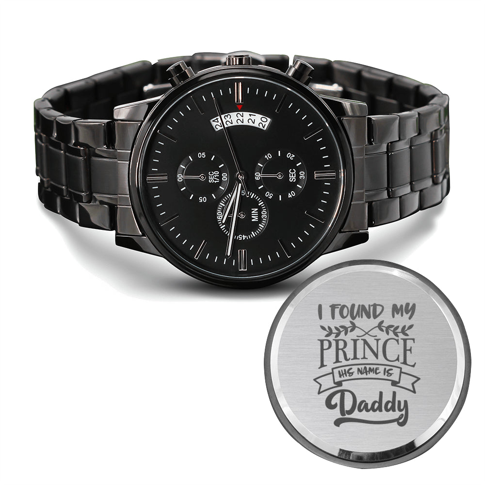 Engraved Watch Gift for Dad, Father’s Day gift for Daddy, Birthday Gift for Dad, Engraved Watch for Him, Father Gift from Daughter, Prince Daddy