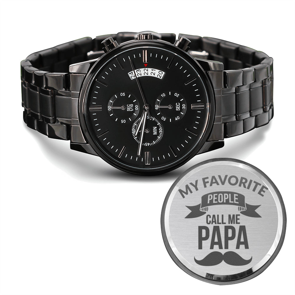Engraved Watch Gift for Dad, Father’s Day gift for Daddy, Birthday Gift for Dad, Engraved Watch for Him, Father Gift from Daughter and Son, Papa Gift