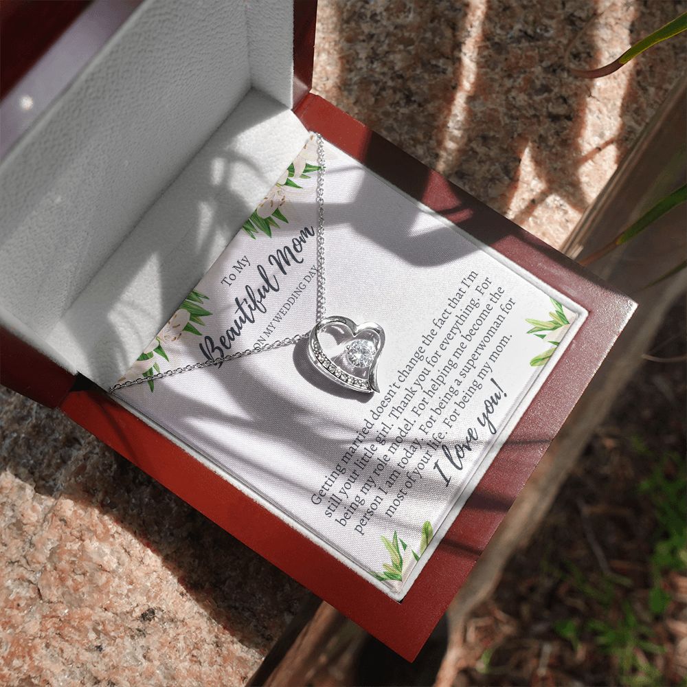 Bride to Mom Wedding Gift - Forever Love Necklace