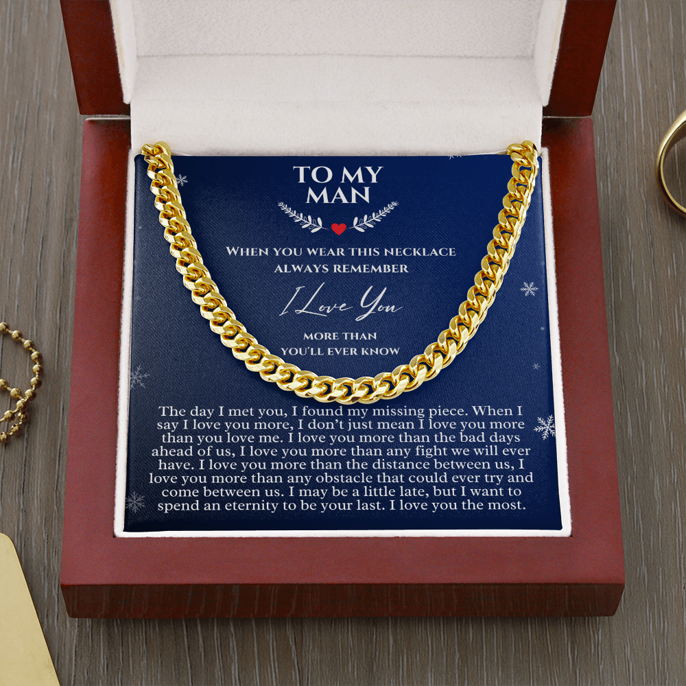 Romantic Christmas Gifts for him, Birthday Gift for him, Christmas Gift for Boyfriend, Best Gift for him, Meaningful Gift, Necklace Gift