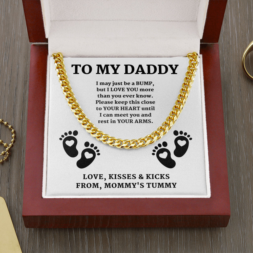 From a bump to daddy, Dad Necklace, New Daddy Gift, Daddy to be Gift, To My Daddy from a bump