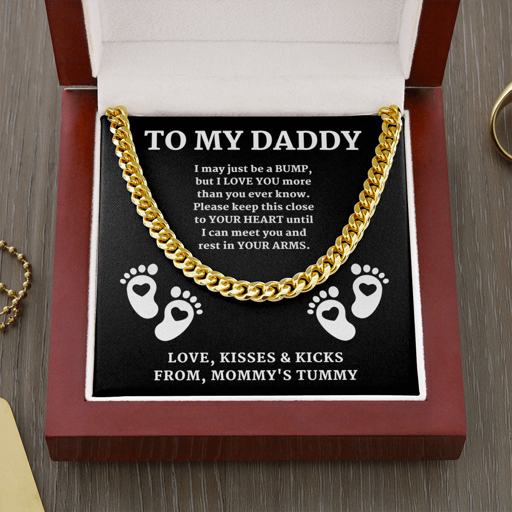 From a bump to daddy, Dad Necklace, New Daddy Gift, Daddy to be Gift, To My Daddy from a bump