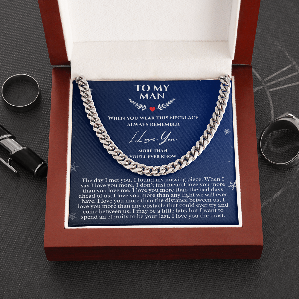 Romantic Christmas Gifts for him, Birthday Gift for him, Christmas Gift for Boyfriend, Best Gift for him, Meaningful Gift, Necklace Gift