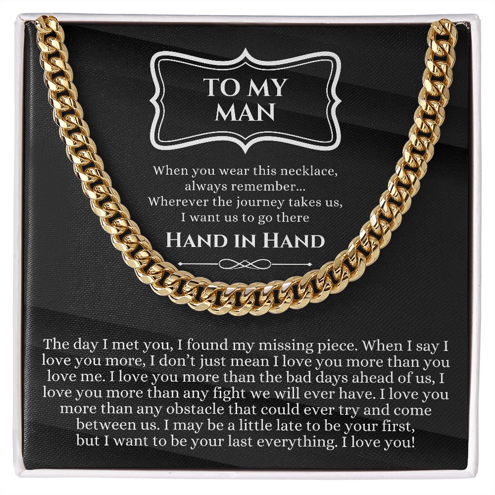 To My Boyfriend Gift - Anniversary / Valentine's Day / Christmas / Birthday - Cuban Link Chain