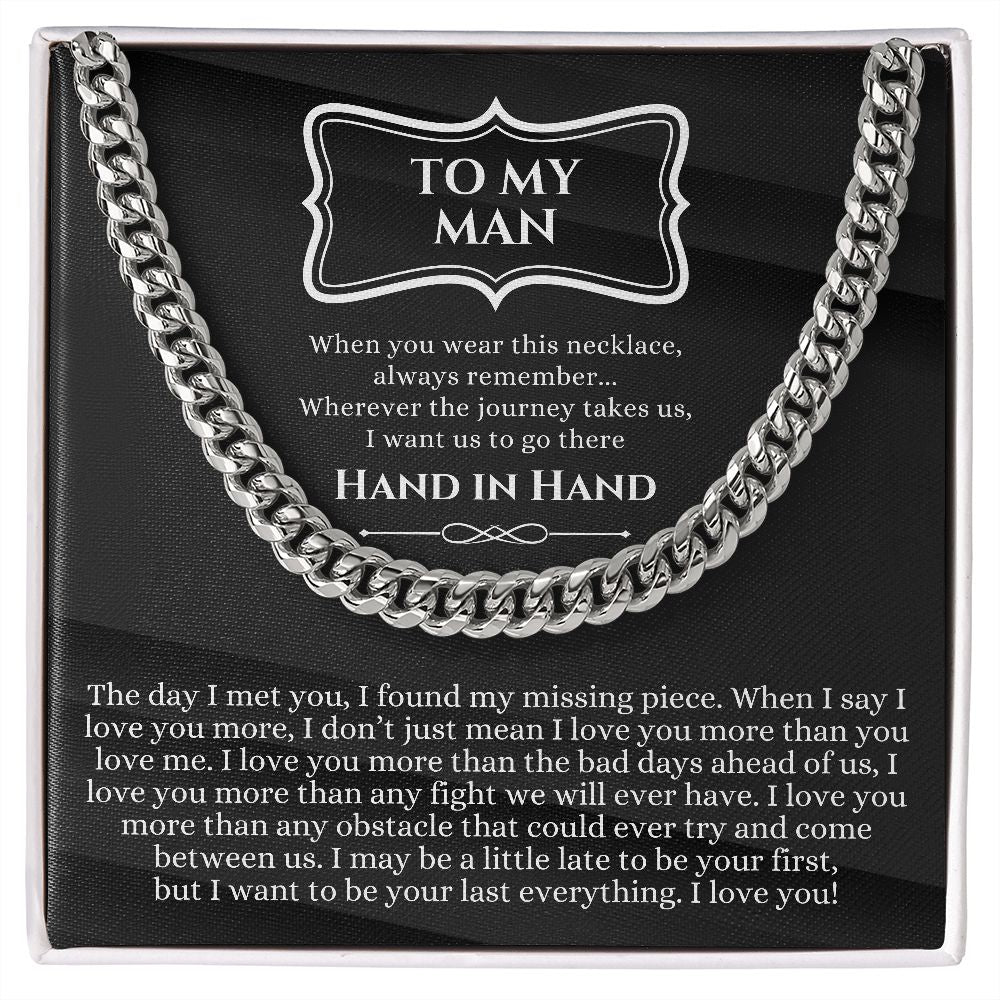 To My Boyfriend Gift - Anniversary / Valentine's Day / Christmas / Birthday - Cuban Link Chain