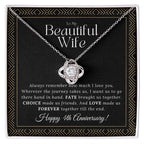 4 Year Anniversary Gift For Wife - Love Knot Necklace