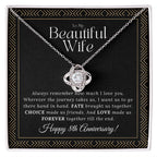 8 Year Anniversary Gift For Wife - Love Knot Necklace