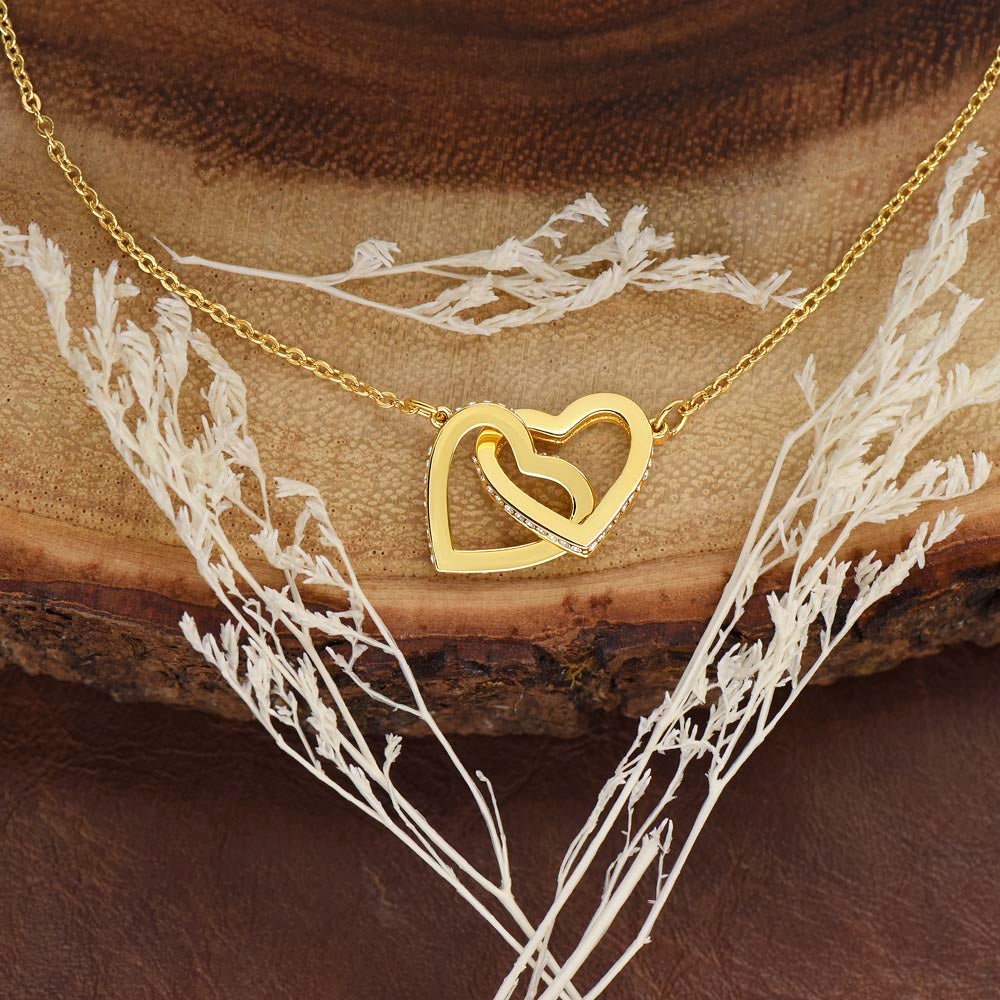 Christmas Gift for Girlfriend - Interlocking Hearts Necklace