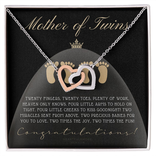 Mom Of Twins Gift, Jewelry For Mother Of Twins, Parents of Twins, Best Gift For New Mom of Twins, Birthday Gift For Mom of Twins Necklace
