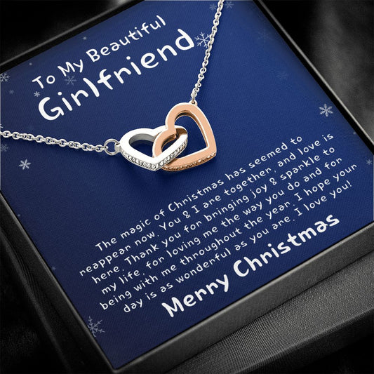 Christmas Gift for Girlfriend - Interlocking Hearts Necklace
