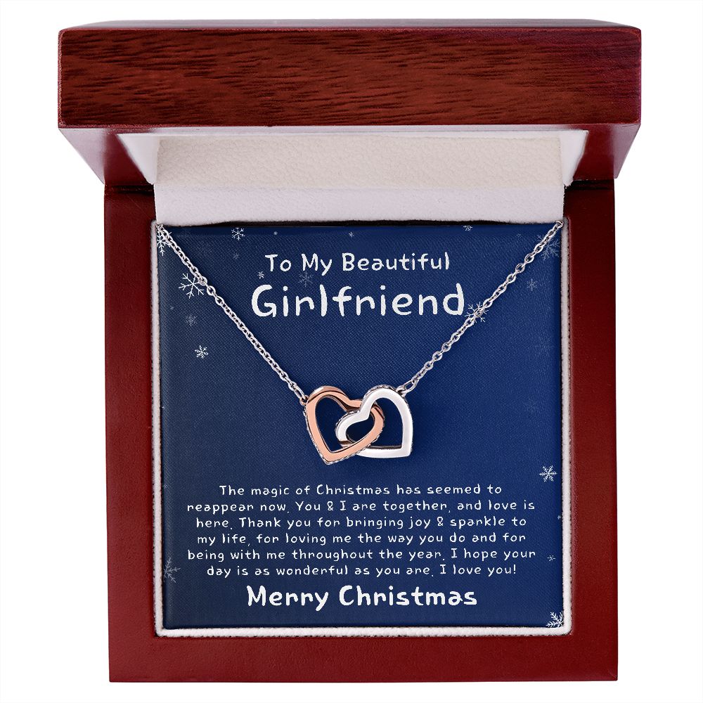 Christmas Gift for Girlfriend - Interlocking Hearts Necklace