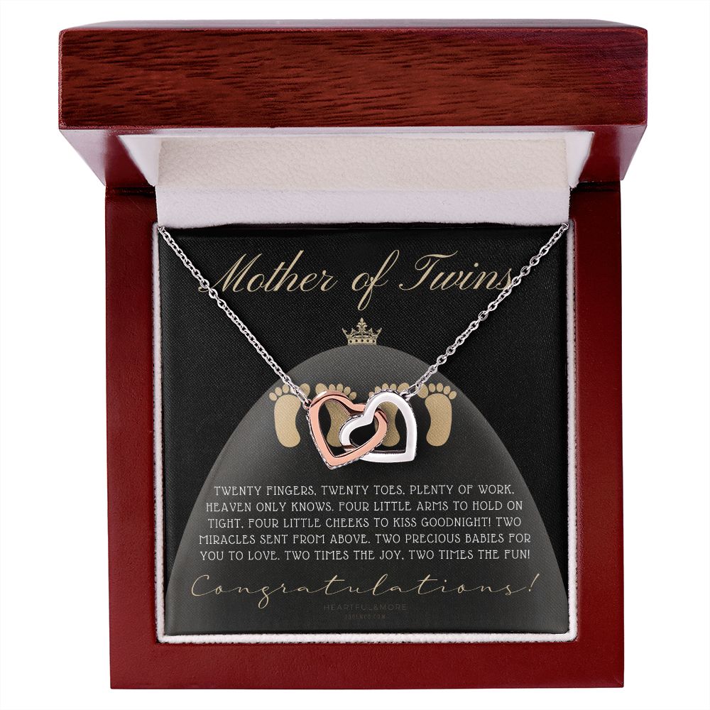 Mom Of Twins Gift, Jewelry For Mother Of Twins, Parents of Twins, Best Gift For New Mom of Twins, Birthday Gift For Mom of Twins Necklace