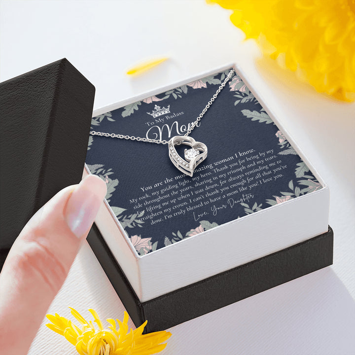 To My Badass Mom Necklace | Badass Mom Gift | Birthday Gift | Gift from Daughter on Wedding Day Mother’s Day Gift | Badass Mom | Love You Mom | Personalized Mothers Necklace | Gift for Mom