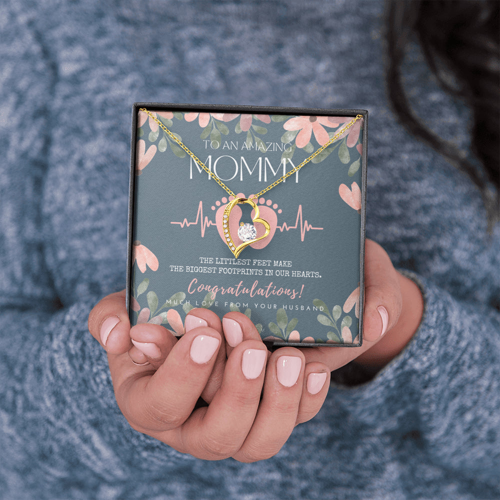 Gift for Pregnant Wife | Mom to be gift | New Mommy Necklace | To Mommy to be | New Mom Jewelry | Forever Love Necklace