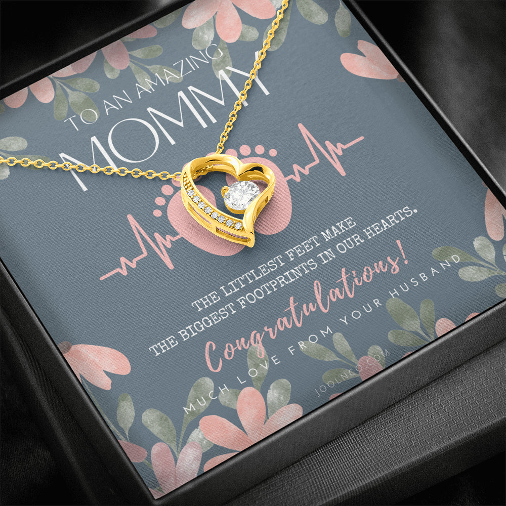 Gift for Pregnant Wife | Mom to be gift | New Mommy Necklace | To Mommy to be | New Mom Jewelry | Forever Love Necklace
