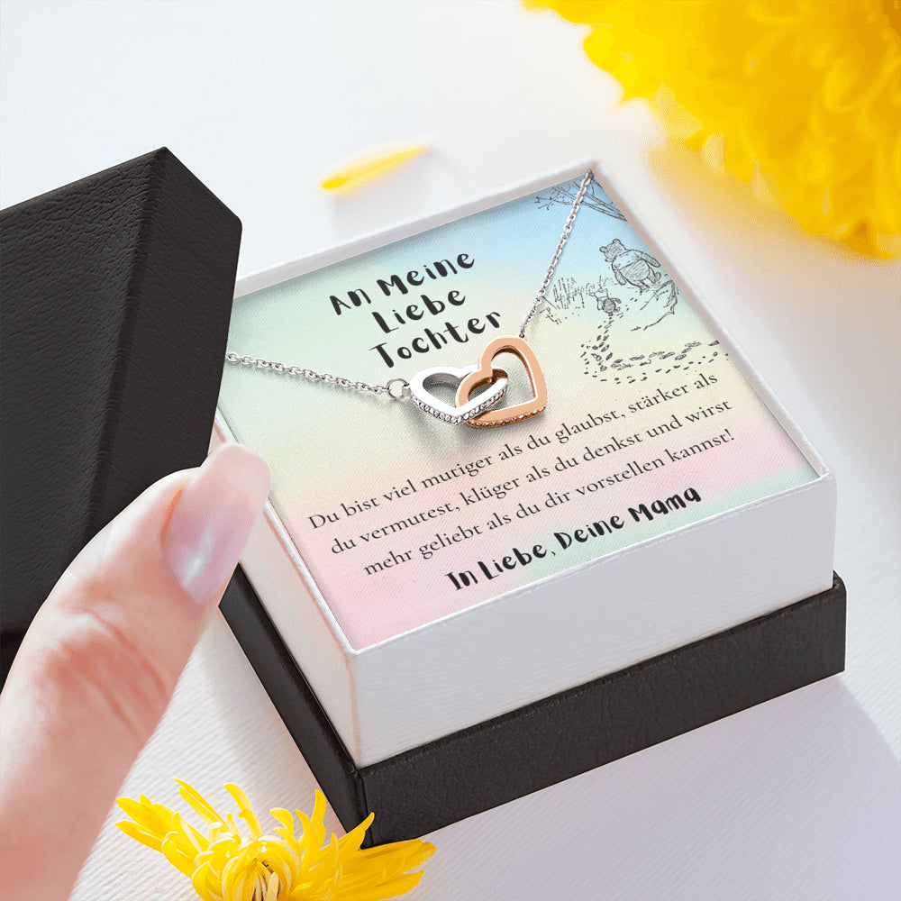 Halskette für Tochter, Geburtstagsgeschenk für Tochter, Goldene Herzen Kette für Tochter, Silberkette, Konfirmation Geschenk, für Tochter
