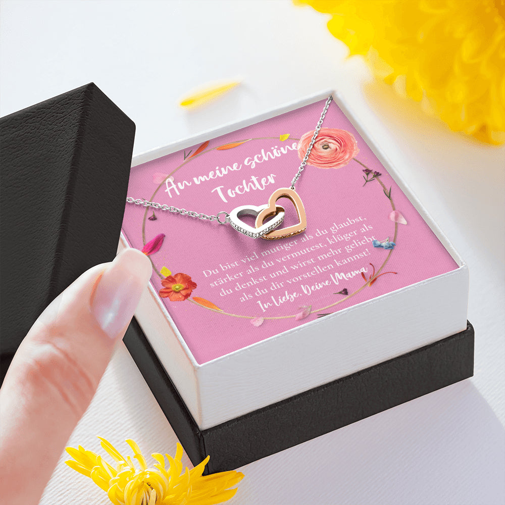 Halskette für Tochter, Geburtstagsgeschenk für Tochter, Goldene Herzen Kette für Tochter, Silberkette, Konfirmation Geschenk, für Tochter
