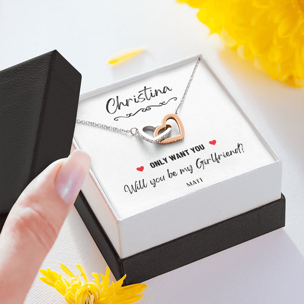 Girlfriend Proposal Ideas, Will You Be My Girlfriend Gift, Asking Out Girlfriend, Will You Be My Girlfriend Proposal Necklace
