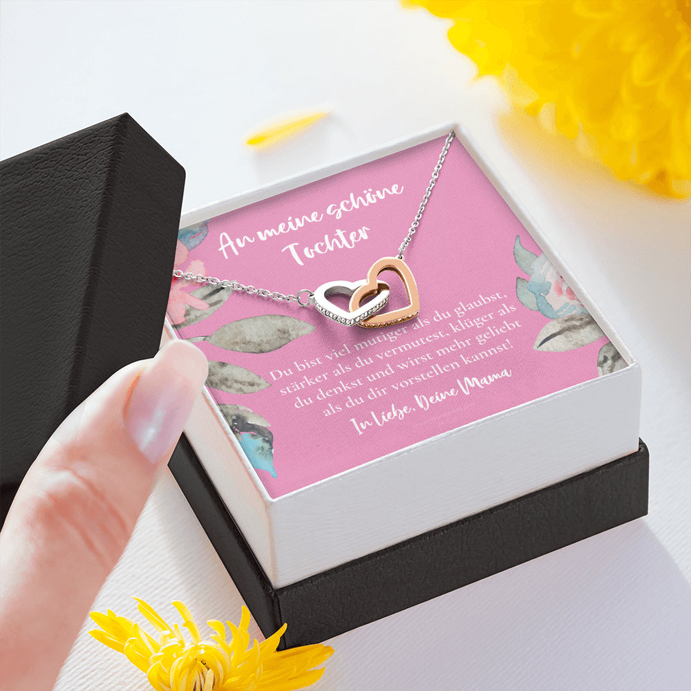 Halskette für Tochter, Geburtstagsgeschenk für Tochter, Goldene Herzen Kette für Tochter, Silberkette, Konfirmation Geschenk, für Tochter