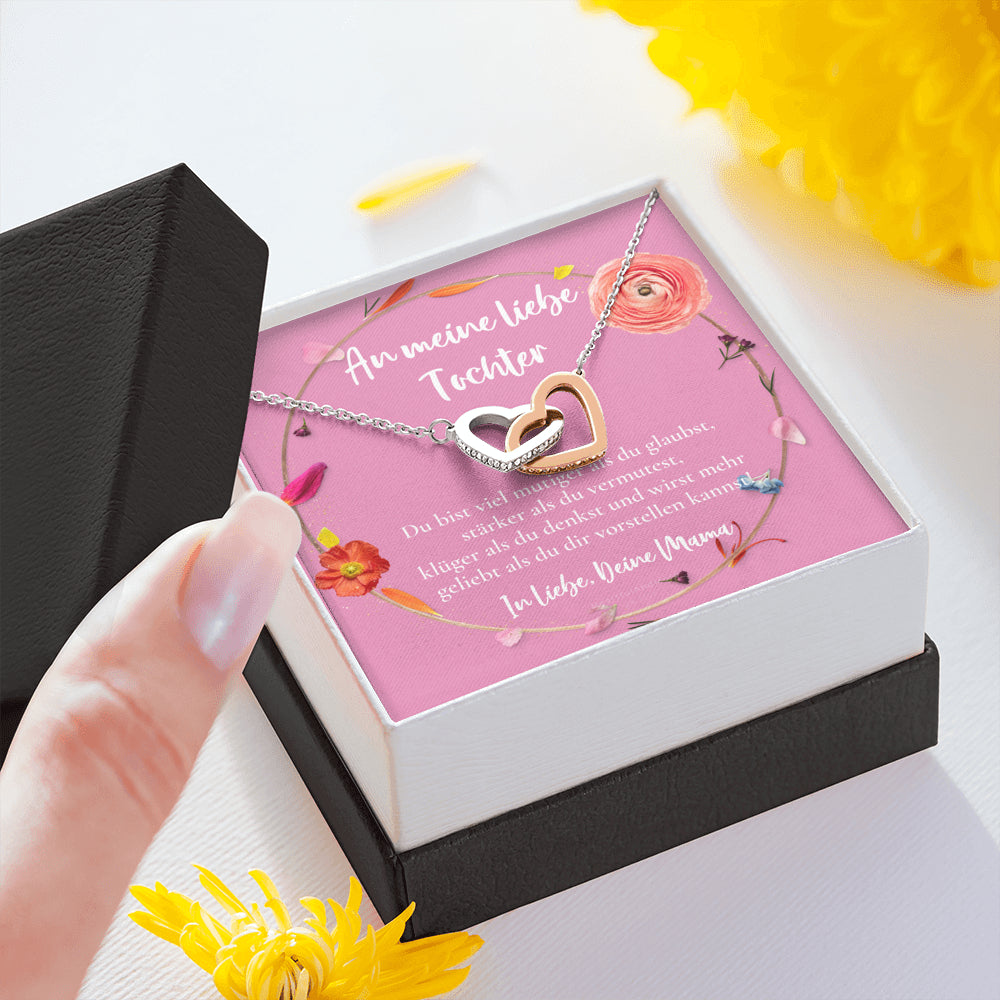 Halskette für Tochter, Geburtstagsgeschenk für Tochter, Goldene Herzen Kette für Tochter, Silberkette, Konfirmation Geschenk, für Tochter